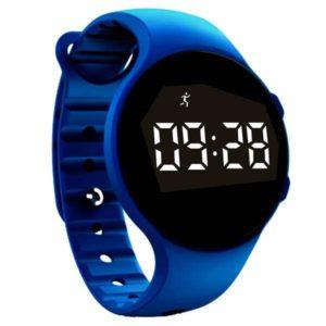Vibrating alarm watch Blue for toilet training reminders.