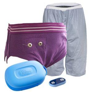 Bedwetting alarm - briefs, treatment shorts, sensor and speaker