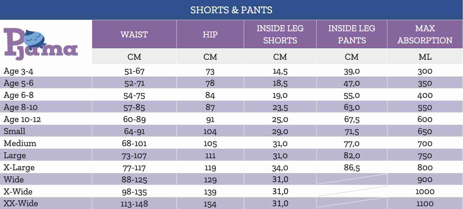 Pjama  Size guide - Find your perfect Pjama fit-Pjama EU