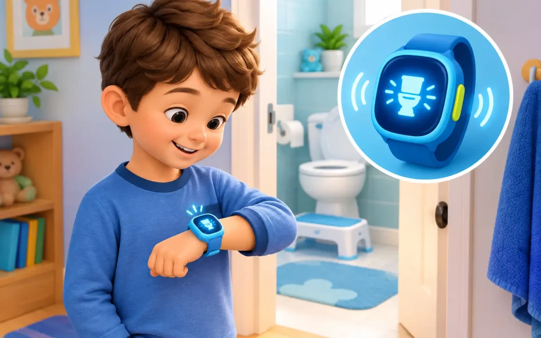 Montre vibrante de rappel toilettes enfant